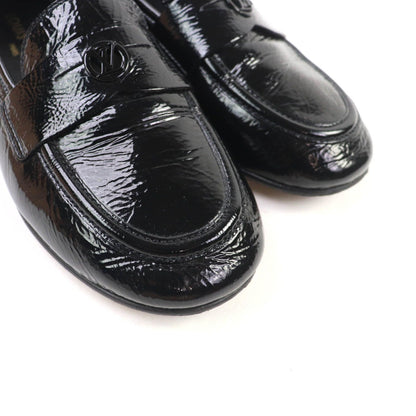 Louis Vuitton Soho Line Leather Loafers Black with LV — view 8