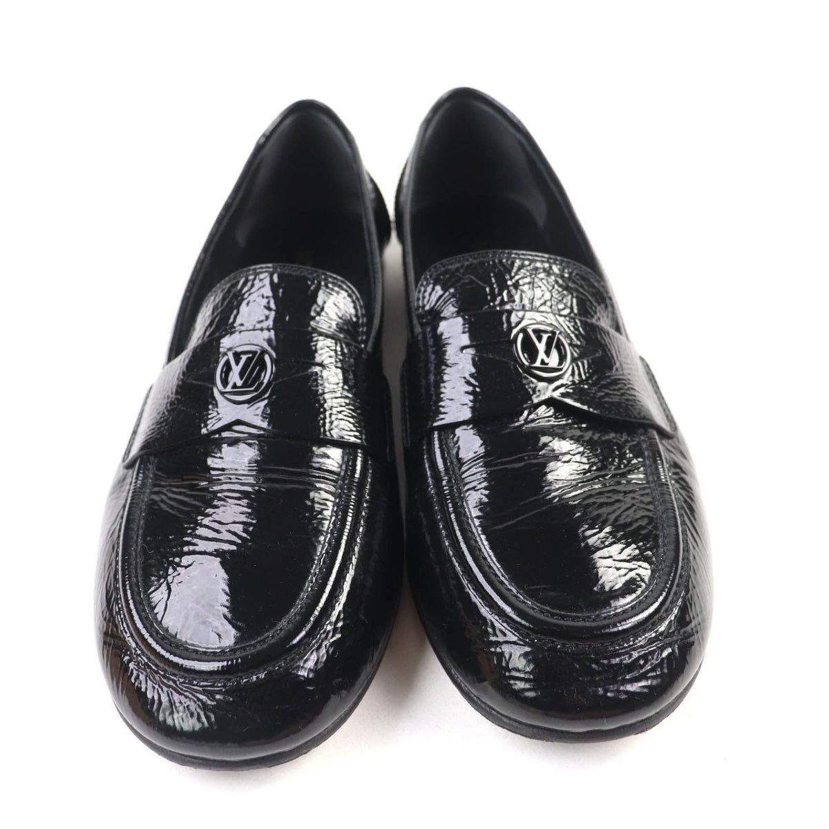 Louis Vuitton Soho Line Leather Loafers Black with LV — view 4