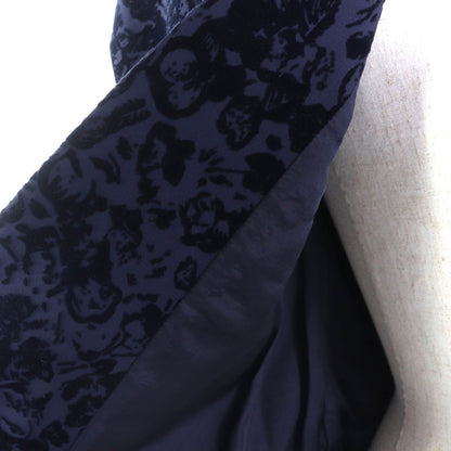 Celine Phoebe Philo Era Velour All Over Print Crombiecoat Outer Navy 34 — view 5
