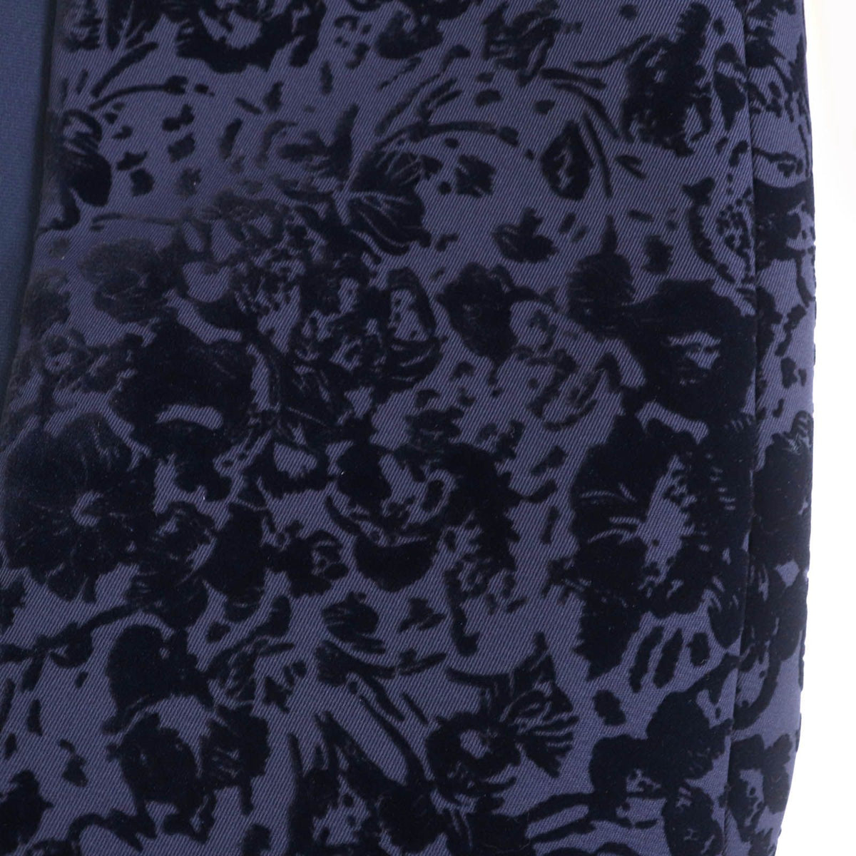 Celine Phoebe Philo Era Velour All Over Print Crombiecoat Outer Navy 34 — view 6