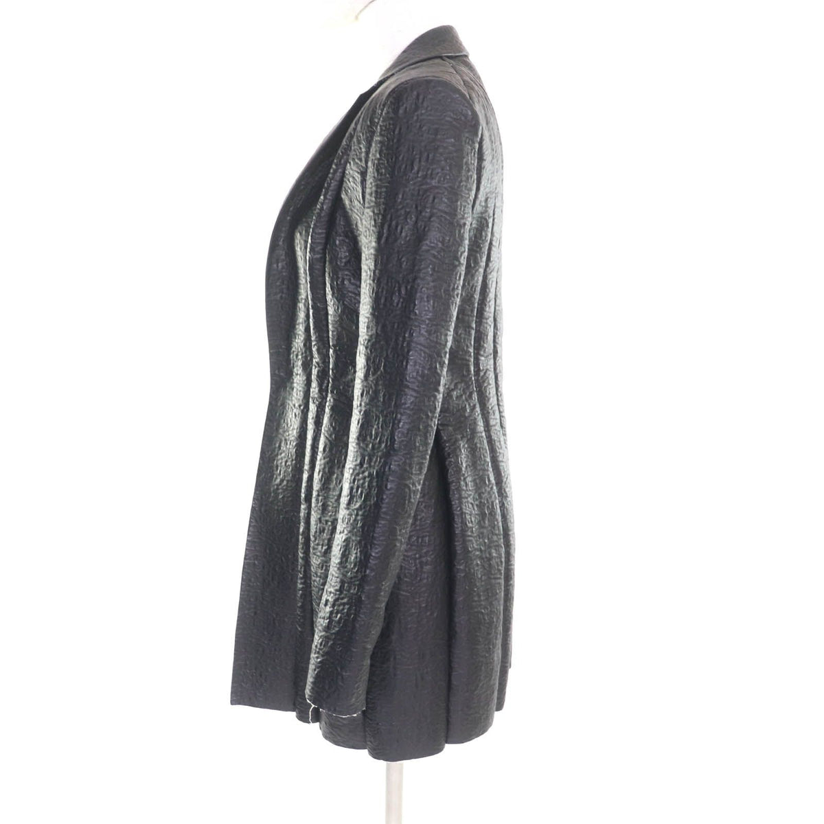 Celine 2 Cutoff Pleated Design Lambskin Jacket Black 36 — view 2