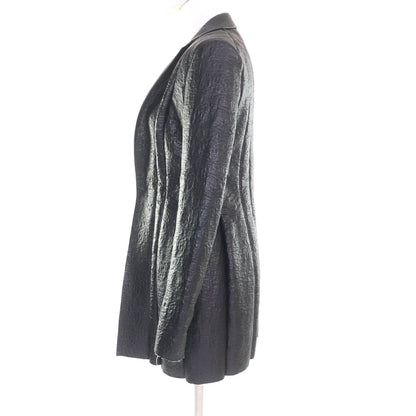 Celine 2 Cutoff Pleated Design Lambskin Jacket Black 36 — view 2