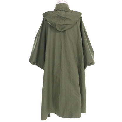 Dior Cotton 100% Bee Embroidery Hooded Military Cape Coat Khaki XS — view 3