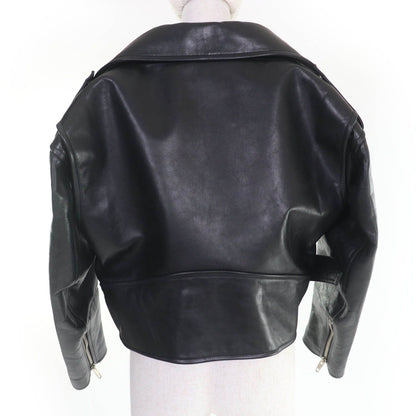 Balenciaga Swing Top Leather Rider's Jacket Black 34 — view 3