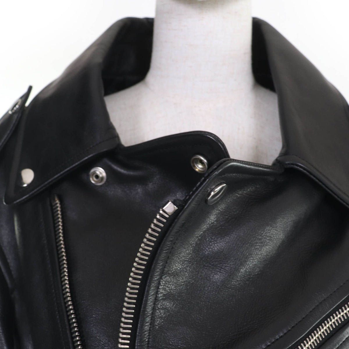 Balenciaga Swing Top Leather Rider's Jacket Black 34 — view 6