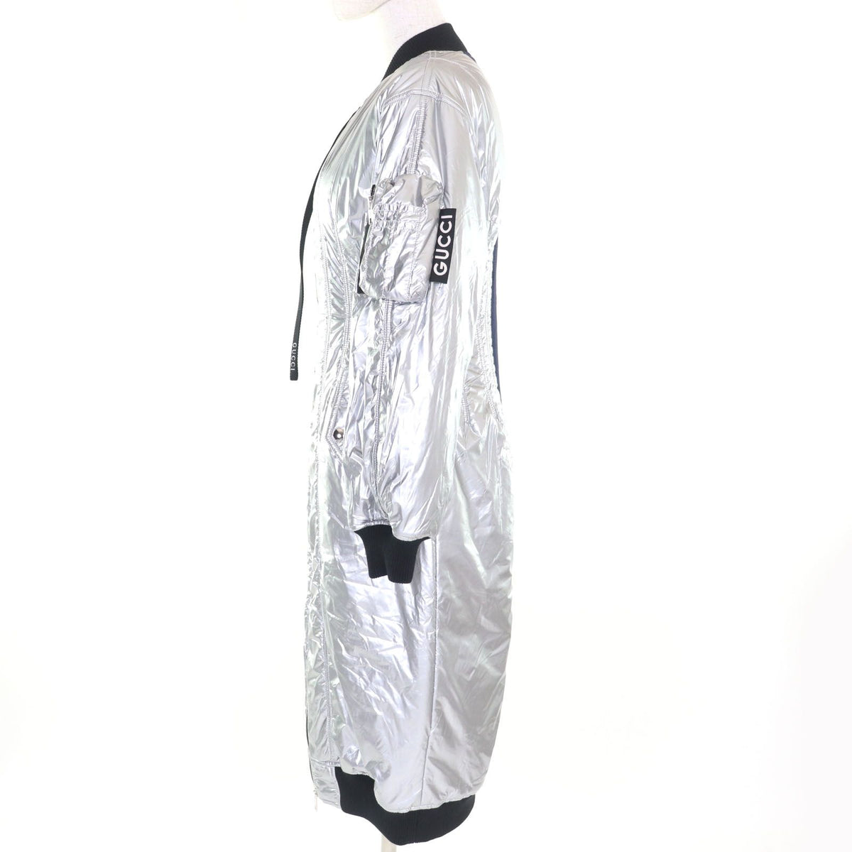 Gucci Resort Collection Metallic Zip Up Runway Wear Coat 36 — view 2
