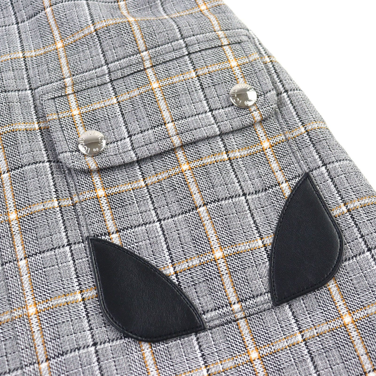 Louis Vuitton Logo Button LV Tweed Leather Paneled Dress 34 — view 7