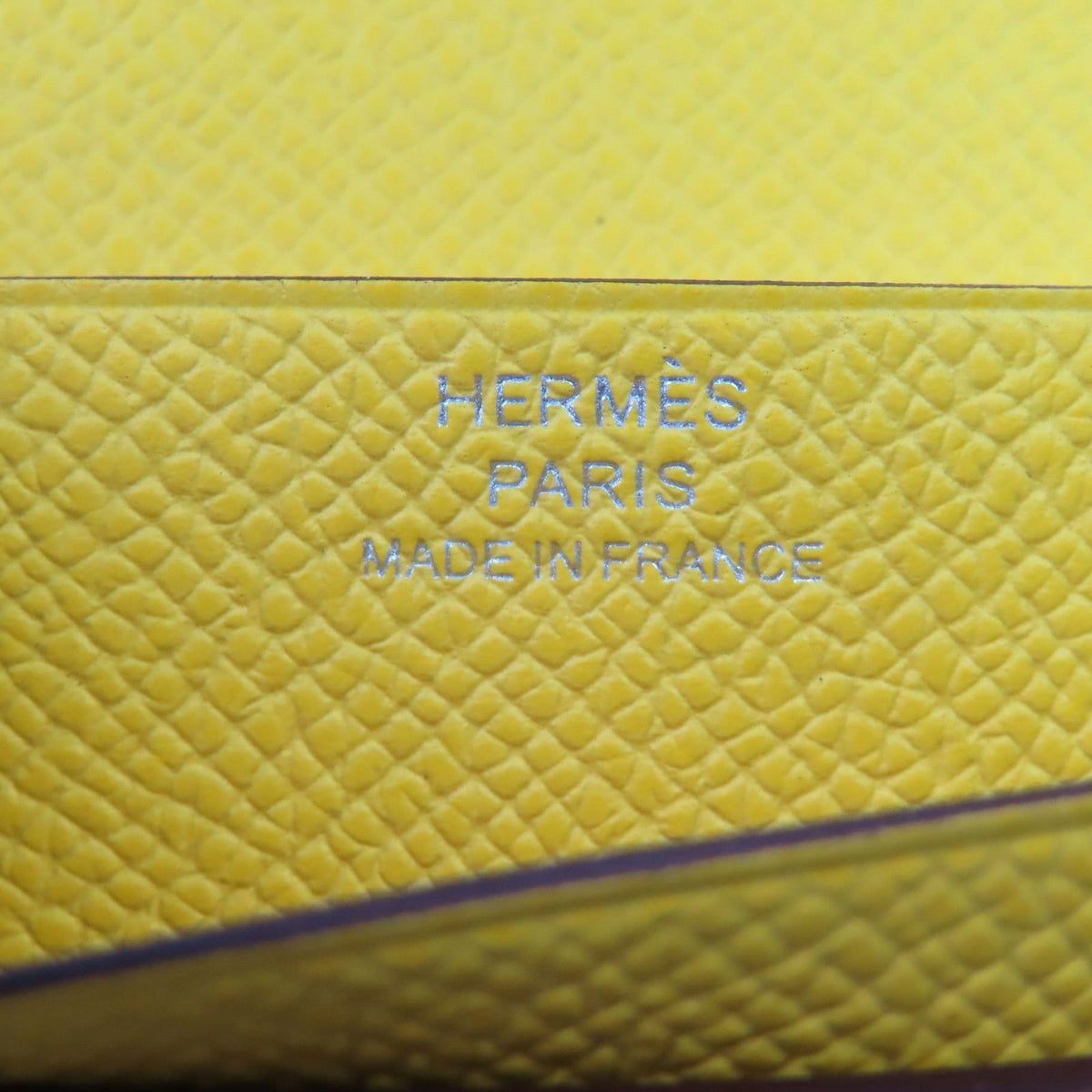 Hermes Bearn Soufflet Veau Epsom Jaune Naple Silver H Logo Bifold Wallet — view 8