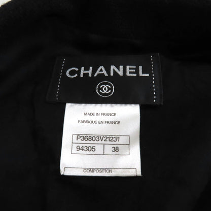Chanel Lining Silk 100% Big CC Logo Buckle with Belt Long Sleeve Wool Dress — view 7