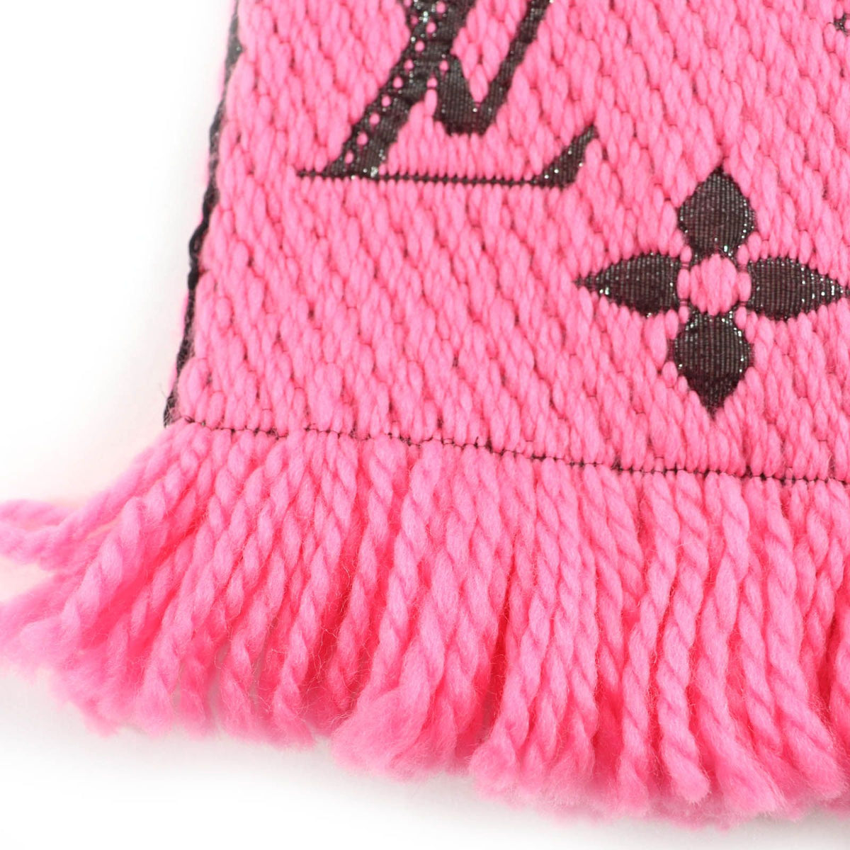 Louis Vuitton Logomania Scarf Shine Silk Blend Rose Pop — view 6