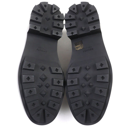 Hermes Moccasins Louvre H Logo Leather Loafers Black — view 8
