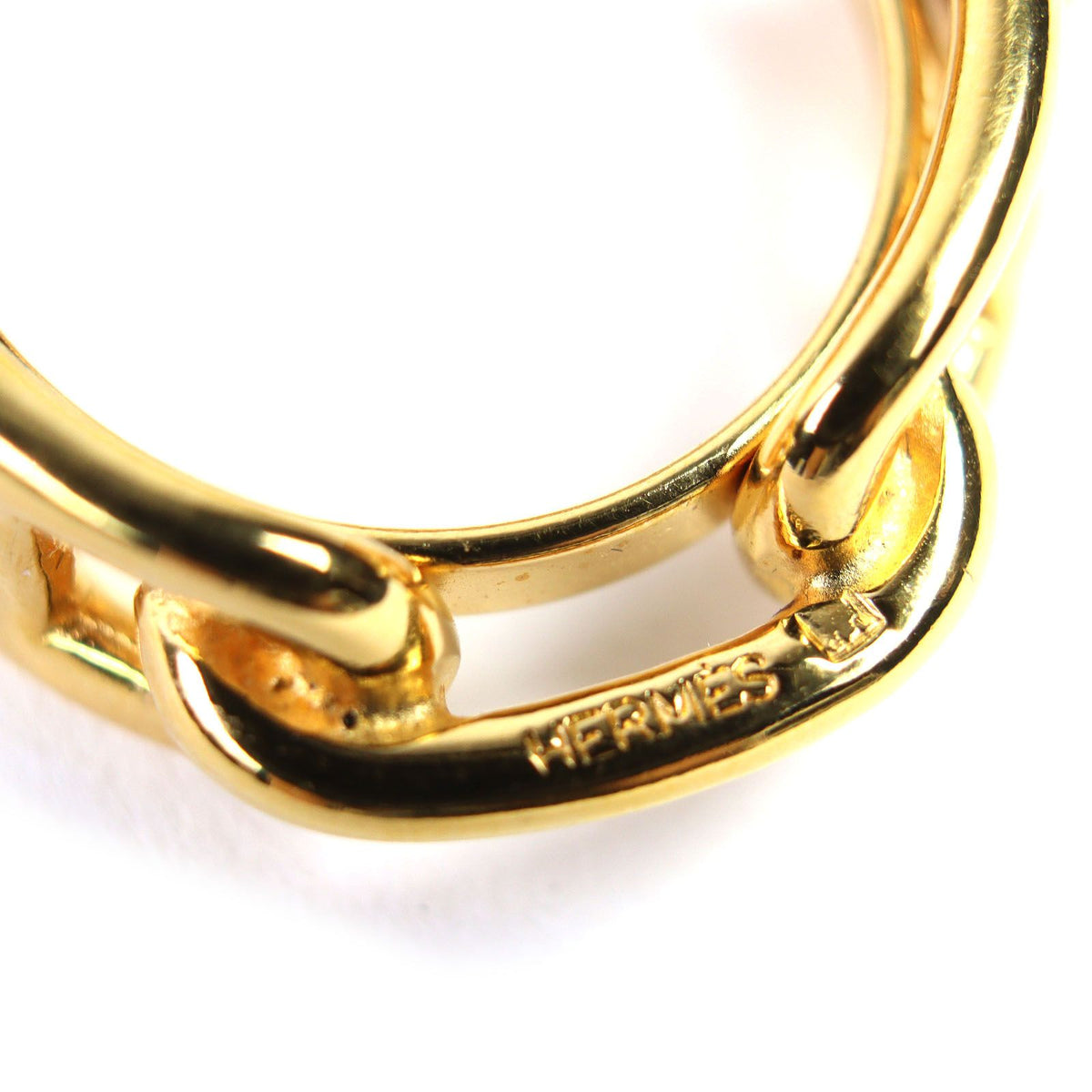 Hermes Legate Chaine D'ancre Scarf Closure Ring Gold — view 5