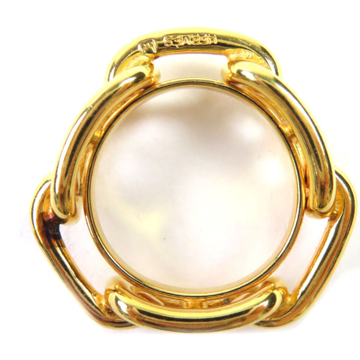 Hermes Legate Chaine D'ancre Scarf Closure Ring Gold — view 4