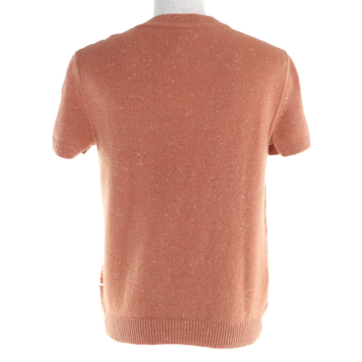 Hermes Brides de Gala Silk Cashmere Mix Rose Aube Twillaine Short Sleeve Knit — view 3