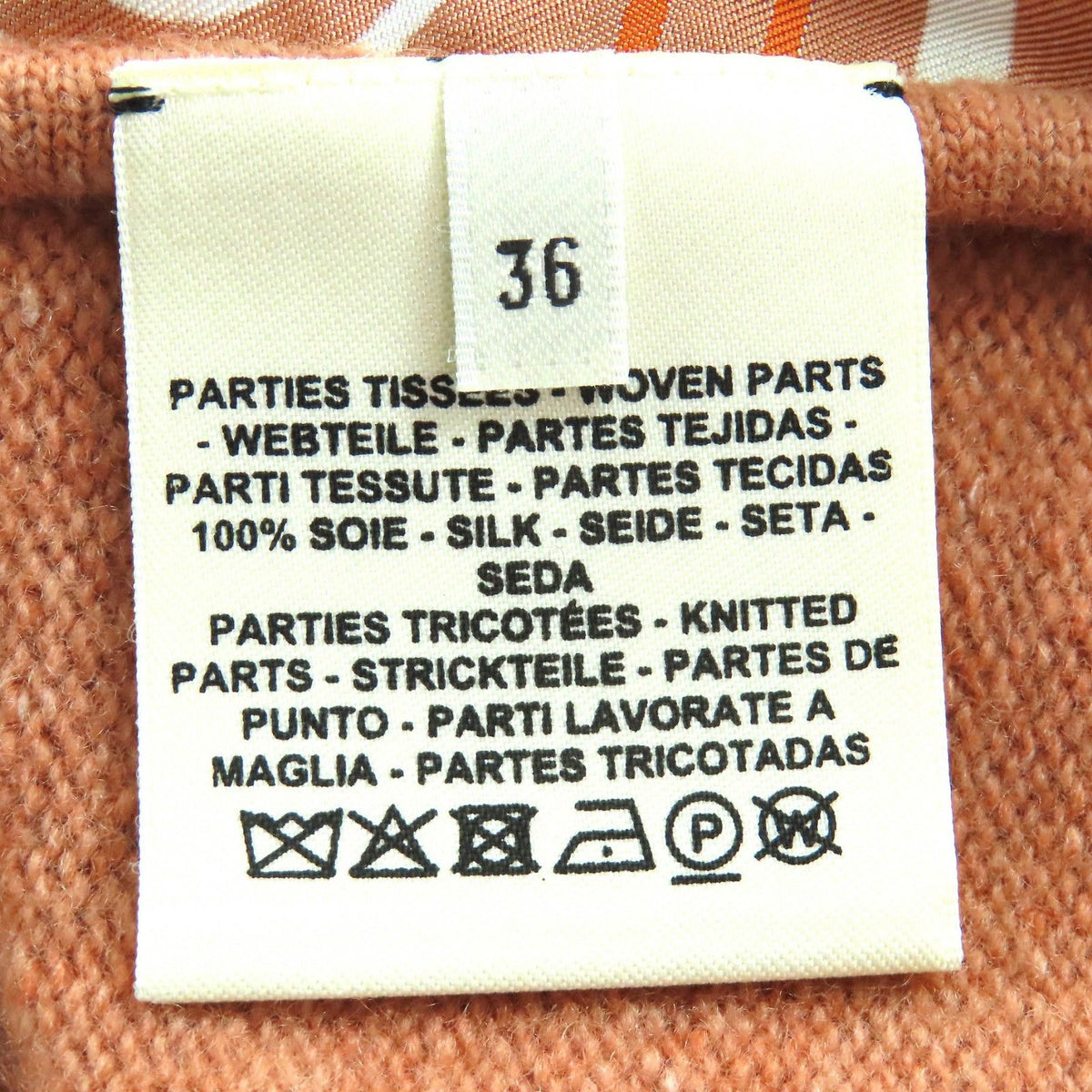 Hermes Brides de Gala Silk Cashmere Mix Rose Aube Twillaine Short Sleeve Knit — view 7