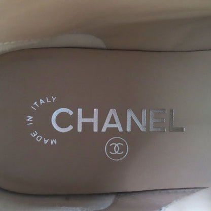 Chanel CC Logo Leather Switch Tweed Lace-up Sneakers Black Gray — view 8