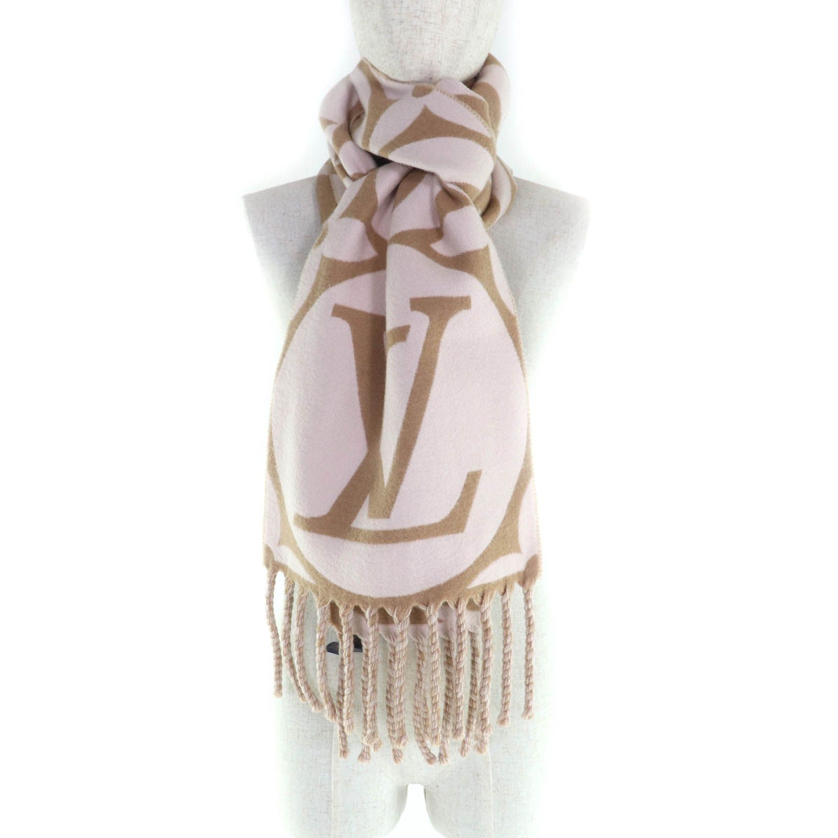 Louis Vuitton Flight Mode Scarf LV Medallion Beige Rose — view 3