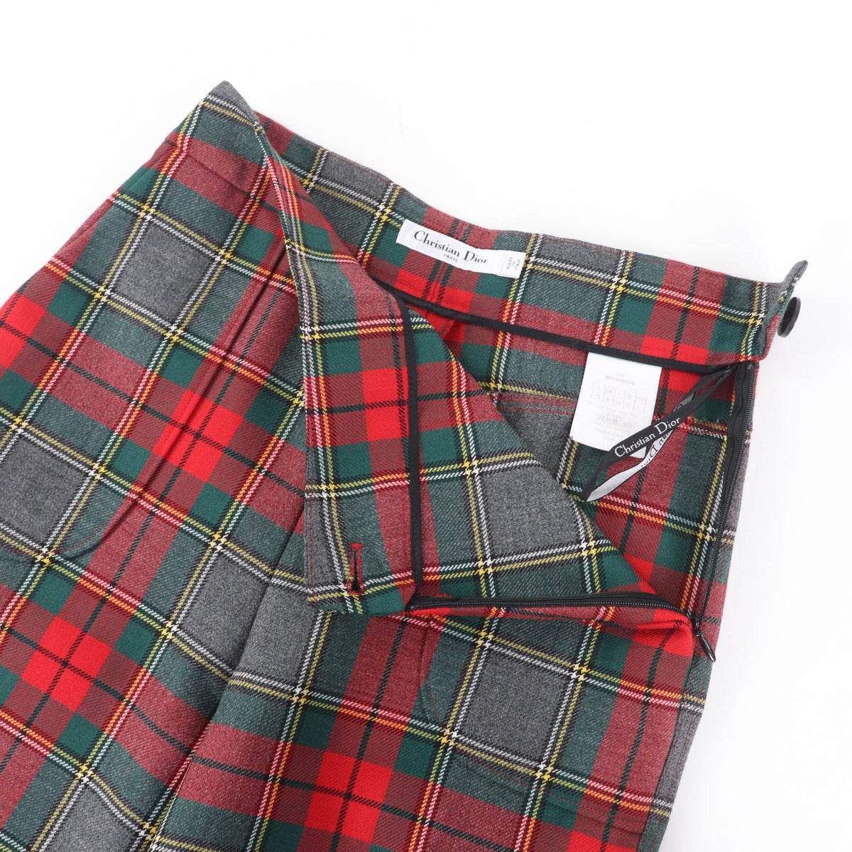 Dior Wool 100% Check Pattern Pants Multicolor 38 — view 4