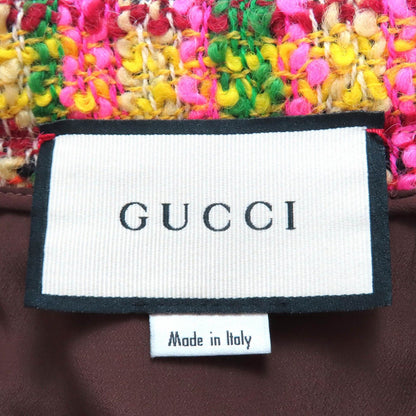 Gucci Some Silk 100% Lion Button All Over Print Wool Long Skirt Multicolor 36 — view 6
