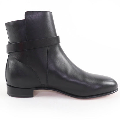 Hermes Neo Silver Kelly Buckle Leather Short Boots Black — view 6
