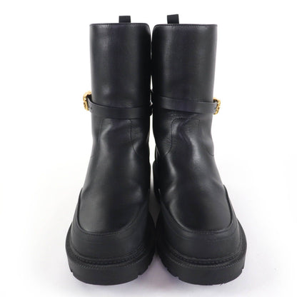 Dior Empreinte CD Logo Leather Short Boots Black — view 4