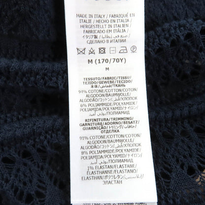 Gucci Cotton Petticoat with Knee-Length Full Lace Skirt Dark Navy — view 8