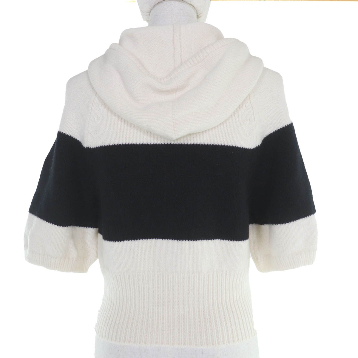 Dior Wool Cashmere Hooded Knit Hoodie Ivory 40 — view 3