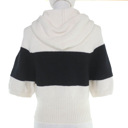 Dior Wool Cashmere Hooded Knit Hoodie Ivory 40 — view 3