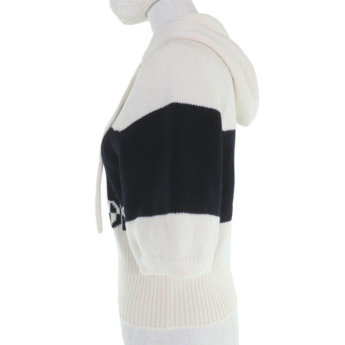 Dior Wool Cashmere Hooded Knit Hoodie Ivory 40 — view 2