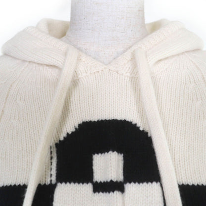 Dior Wool Cashmere Hooded Knit Hoodie Ivory 40 — view 4