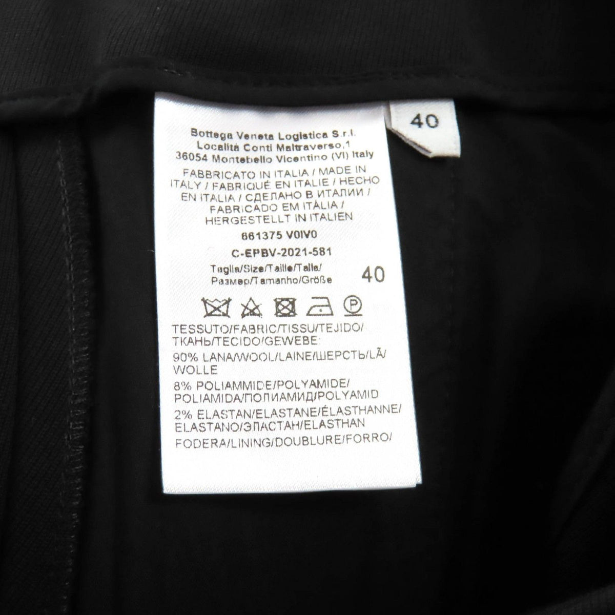 Bottega Veneta Center Crease Flare Pants Wool Black 40 — view 8