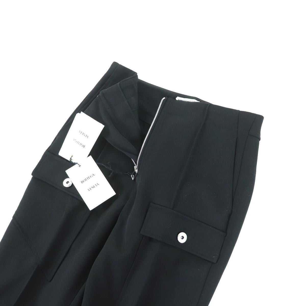 Bottega Veneta Center Crease Flare Pants Wool Black 40 — view 3
