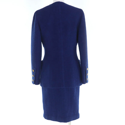 Chanel Boutique Vintage Lining Silk 100% CC Logo Buttoned Pile Suit 36 — view 3