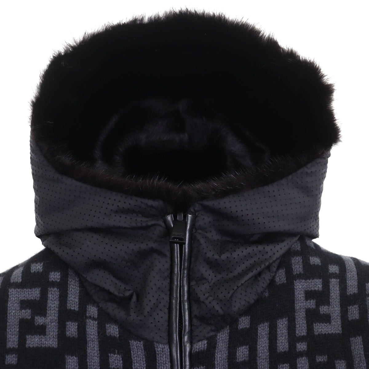 Fendi Mink Lambskin Cashmere 100% FF Logo Reversible Vest 46 — view 4