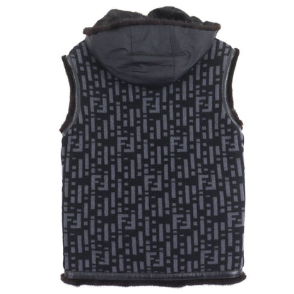 Fendi Mink Lambskin Cashmere 100% FF Logo Reversible Vest 46 — view 6