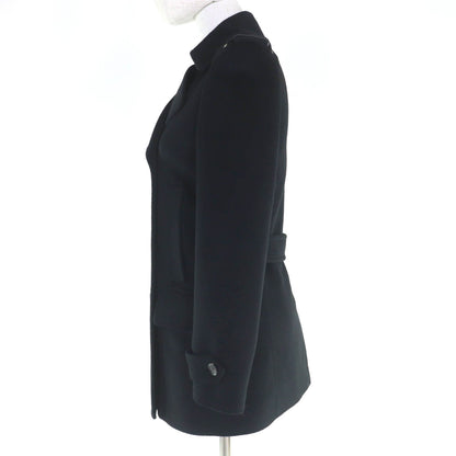 Gucci Wool Logo Button with Epaulette Pea Coat Black 36 — view 2