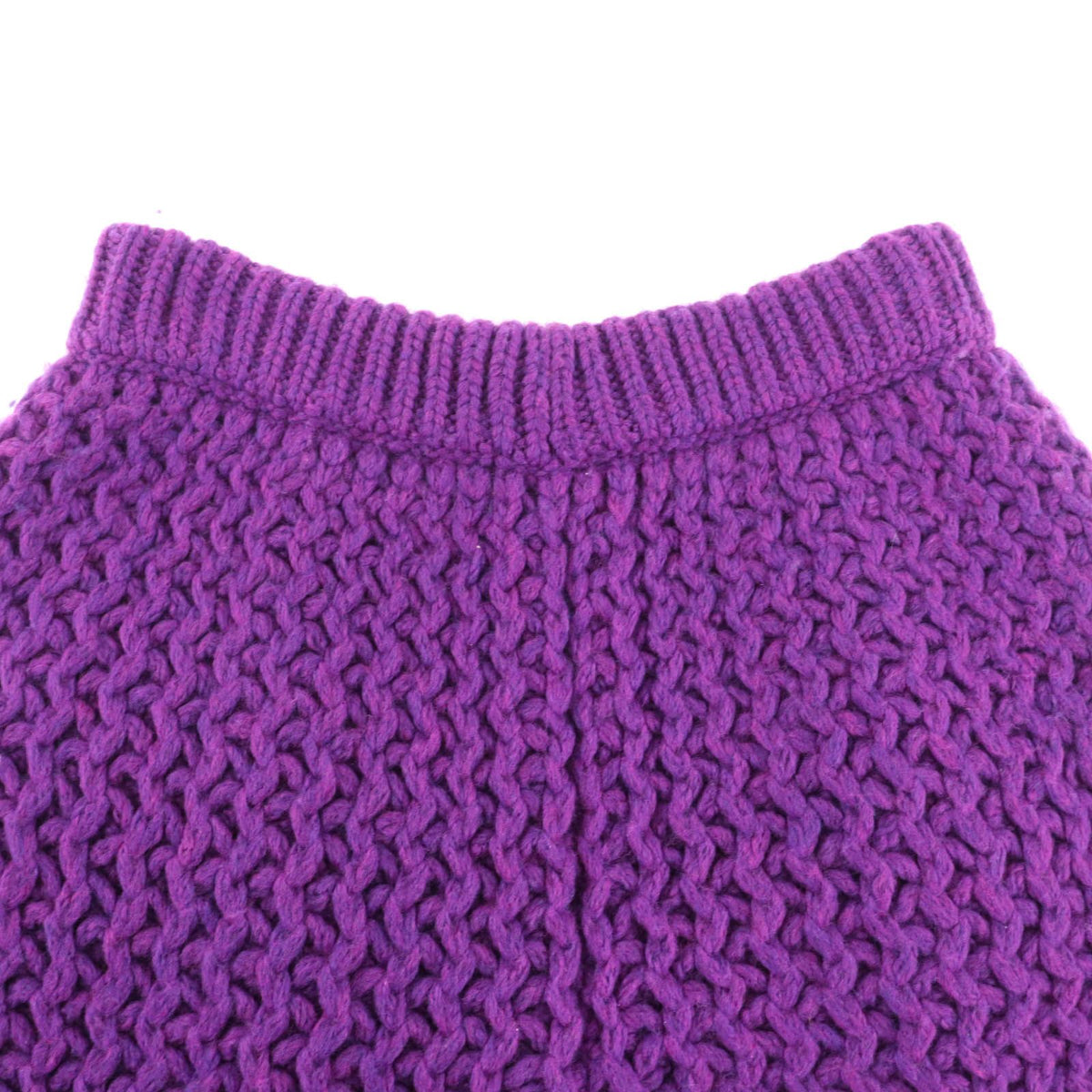 Chanel Stone CC Logo Button Wool Bermuda Pants Purple 36 — view 4