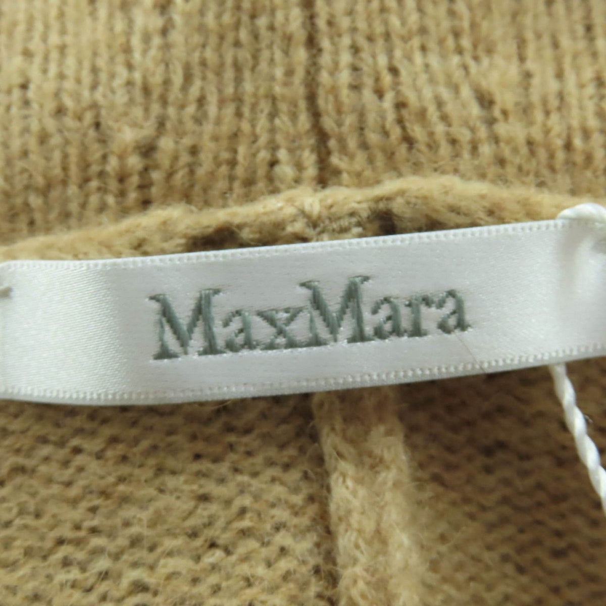 Max Mara Wool Camel Belt with Fringe Knit Coat Cardigan — view 6