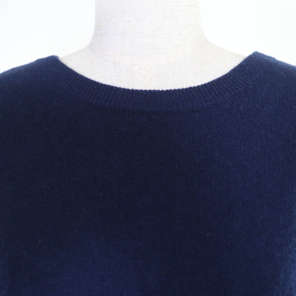 Louis Vuitton Cashmere 100% Logo Button Short Sleeve Dolman Knit Navy Sweater — view 4