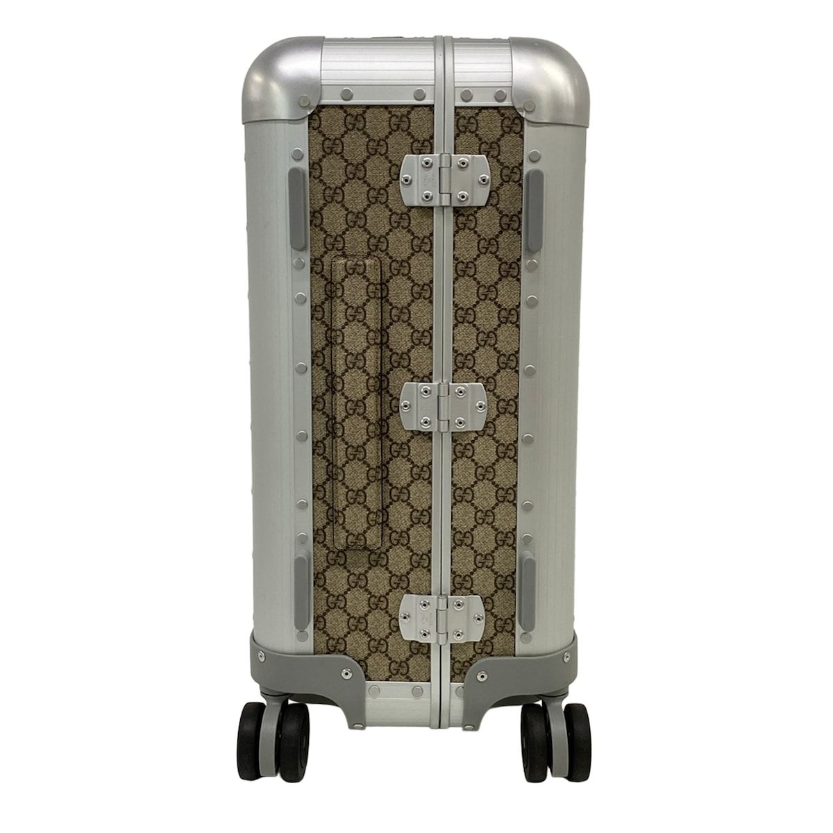 Gucci Travel Bag Cabin Trolley Beige Dark Brown Silver Fpm Milano Tsa Lock — view 2
