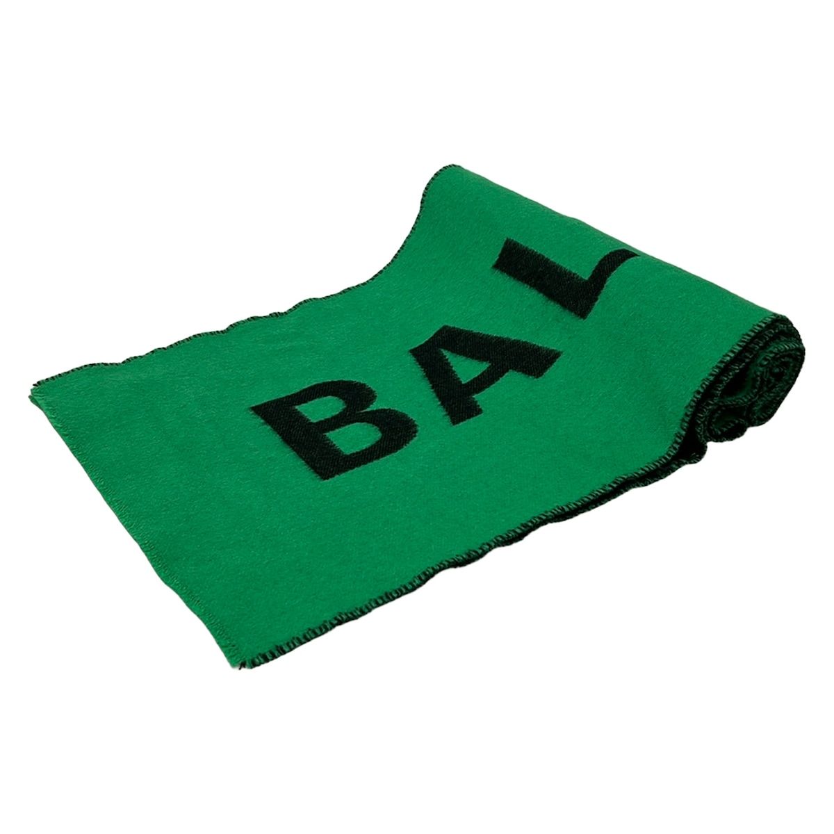 Balenciaga Scarf Green Black Wool Cashmere