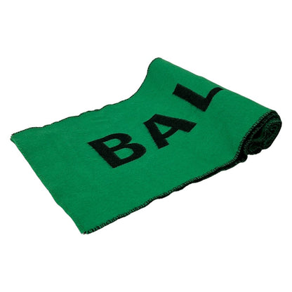 Balenciaga Scarf Green Black Wool Cashmere