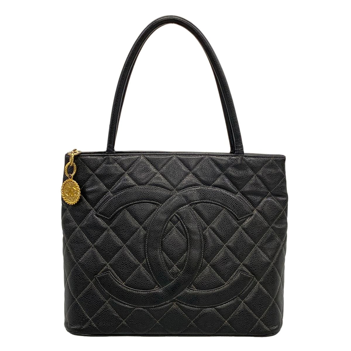 Chanel Tote Bag Reprint Black Gold