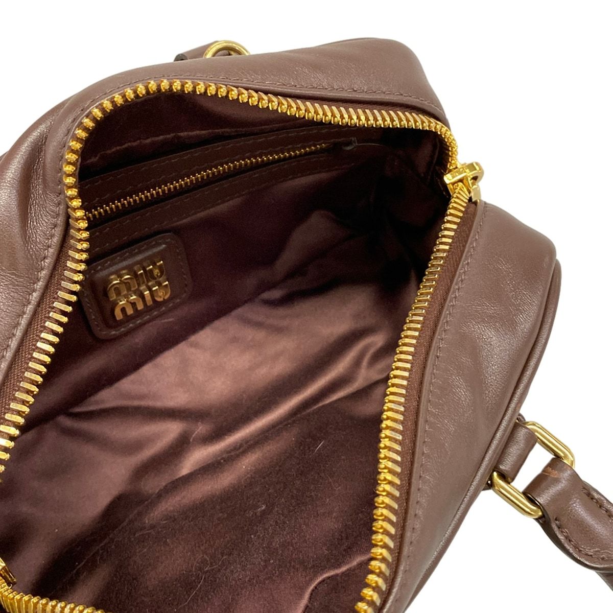 Miu Miu Handbag Arcadi Brown Leather — view 7