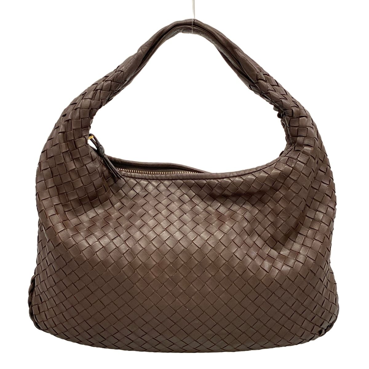 Bottega Veneta Handbag Intrecciato Dark Brown Leather
