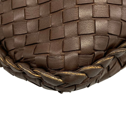 Bottega Veneta Handbag Intrecciato Dark Brown Leather — view 6