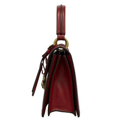 Gucci Handbag Queen Margaret Beige Dark Brown Red Leather — view 4