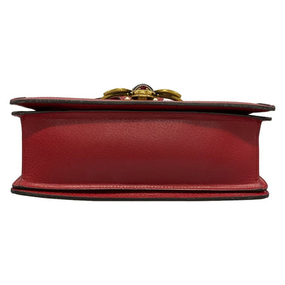 Gucci Handbag Queen Margaret Beige Dark Brown Red Leather — view 5