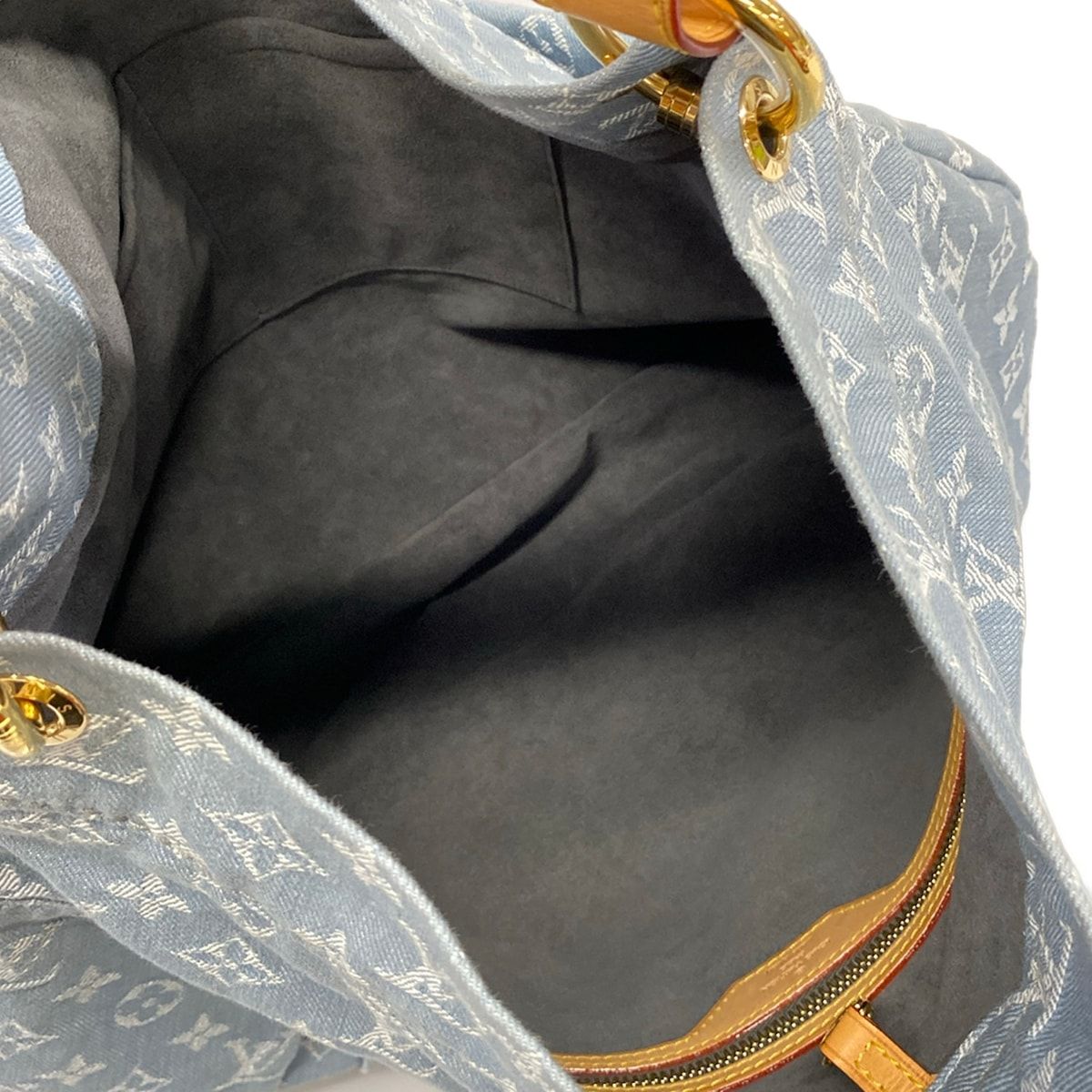 Louis Vuitton Shoulder Bag Monogram Denim GM Blue Clair — view 7