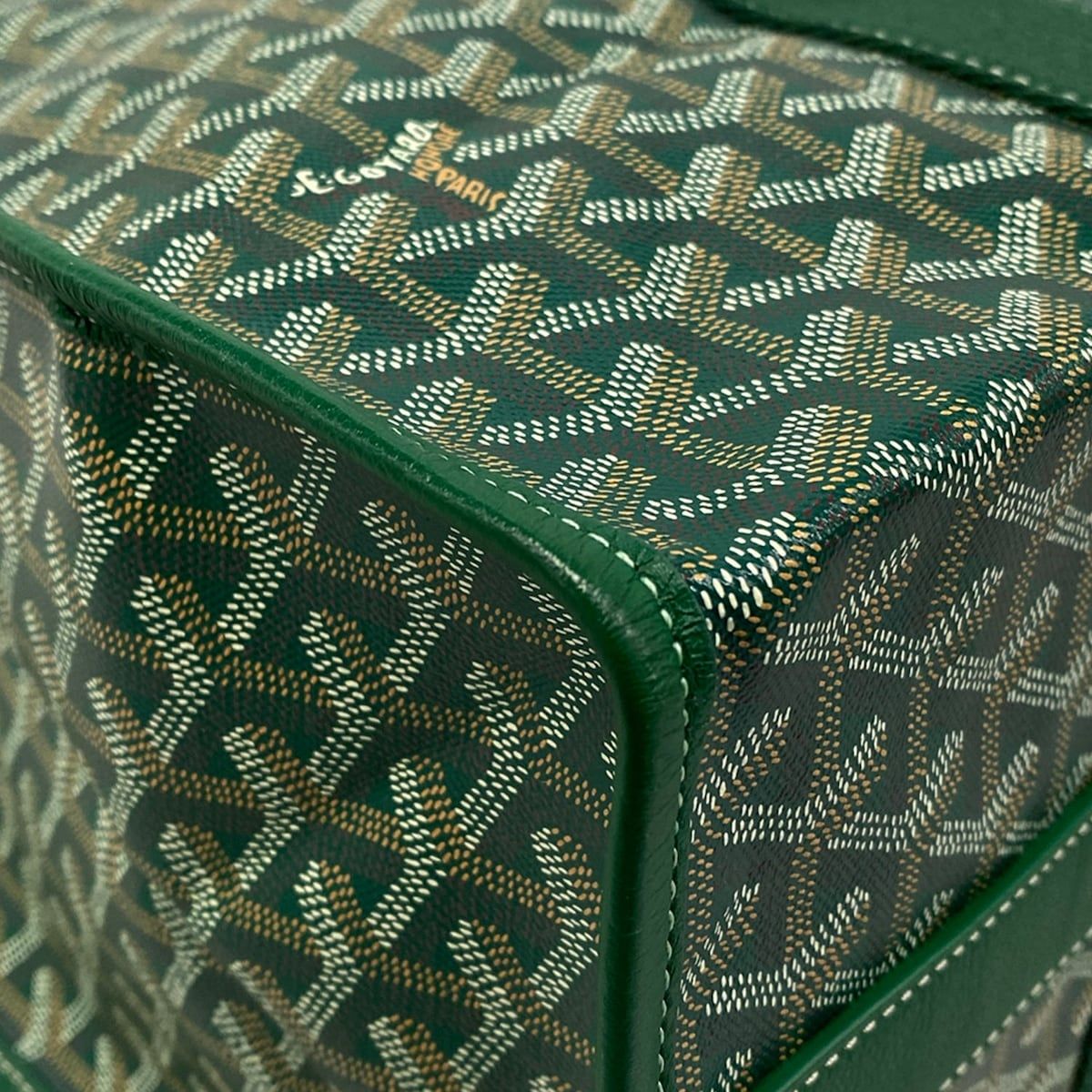 Goyard Tote Bag Villette Green Leather — view 8